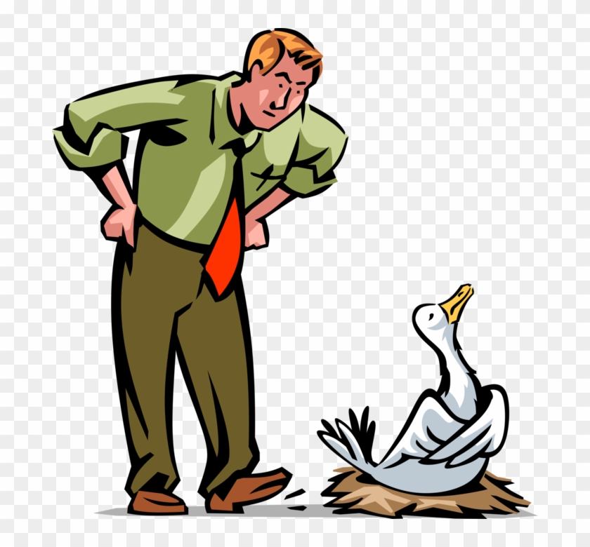 Goose Clipart Golden Egg - Cartoon #1670800
