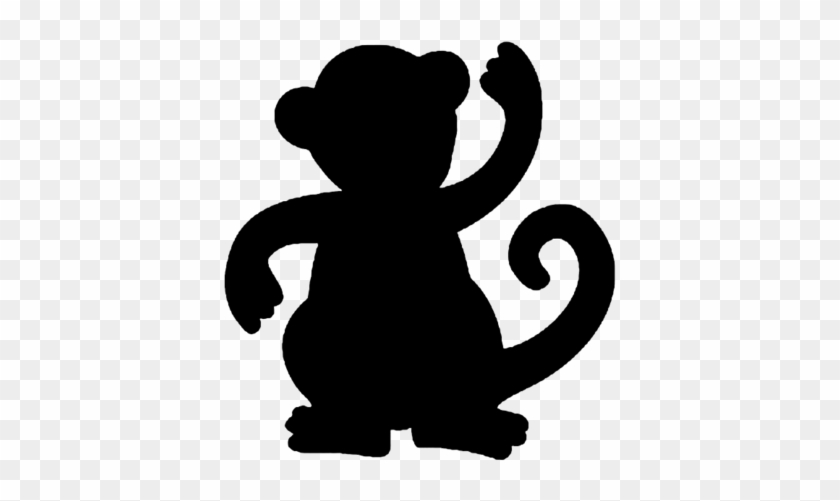 Monkey Silhouette Head For Vinyl - Jungle Animal Cutout Printable #1670974