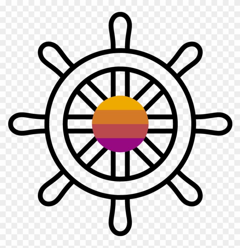 Spin @sap's Wheel Of Purpose To Explore The United - Ship Steering Wheel Icon Thin Vector #1670985