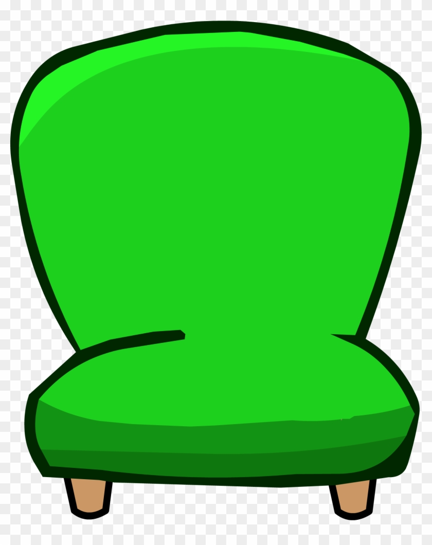 Furniture Clipart Green Chair - Club Penguin Chair #1671108