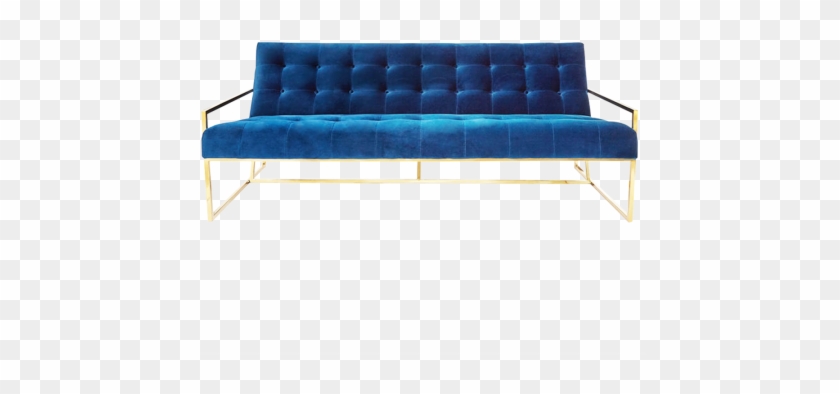 Madrid Double Seater Couch - Couch Samt Blau #1671129