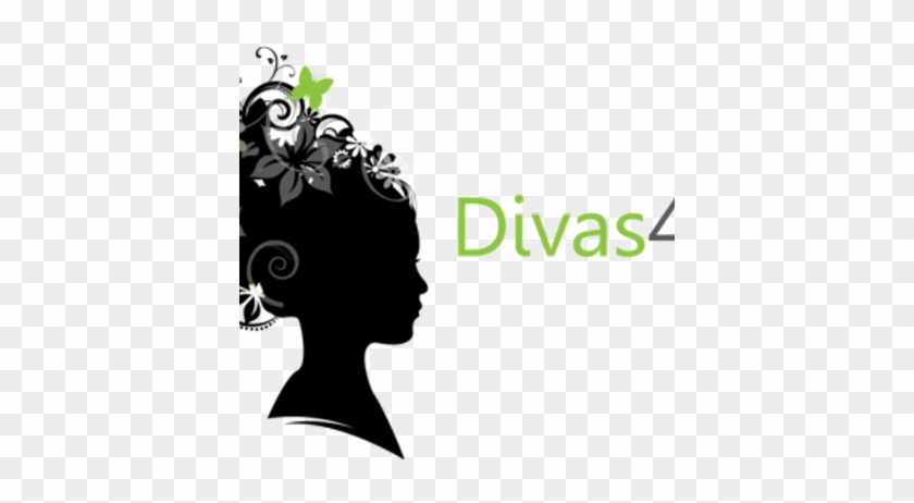 Divas 4 Tech - Flower Silhouette Hair Vector #1671268