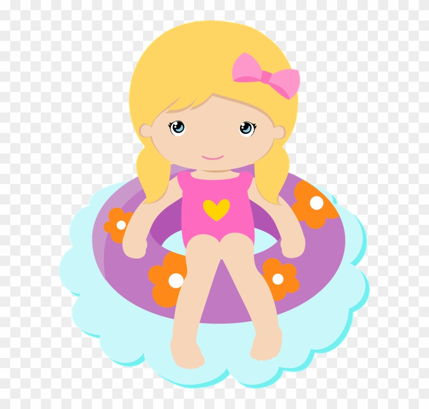 Baby Girl Clipart Swimming - Pool Party Clipart Png #1671307