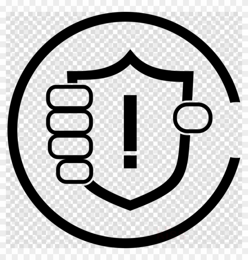 Risk Management Symbol Black And White Clipart Risk - Risk Management Icon White #1671318