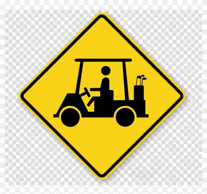 Golf Cart Sign Clipart Golf Buggies Traffic Sign - Golf Cart Street Signs #1671509