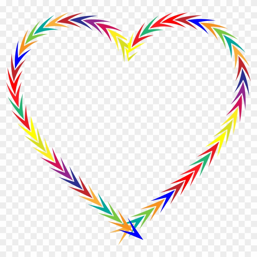 Colorful Heart With Arrow Svg - Heart Colorful Transparent #1671699