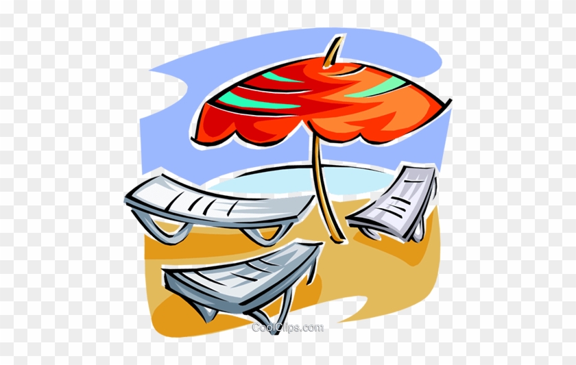 Beach Chairs And Umbrella - Beach Clip Art #1672063