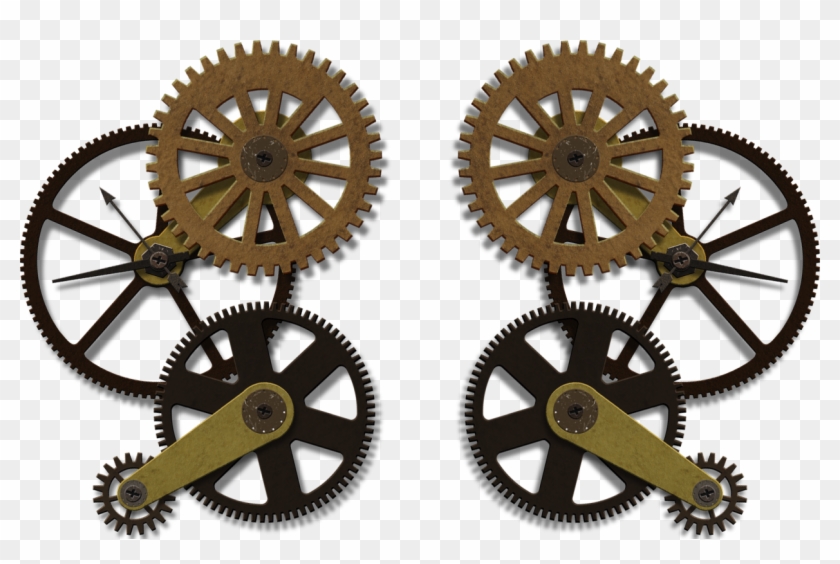 Steampunk Clipart Motorcycle Gear - Clock Gears Steampunk Png #1672067