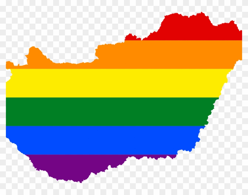 The Situation Of The Lgbtq People And Their Rights - Map Flag Of Hungary #1672098