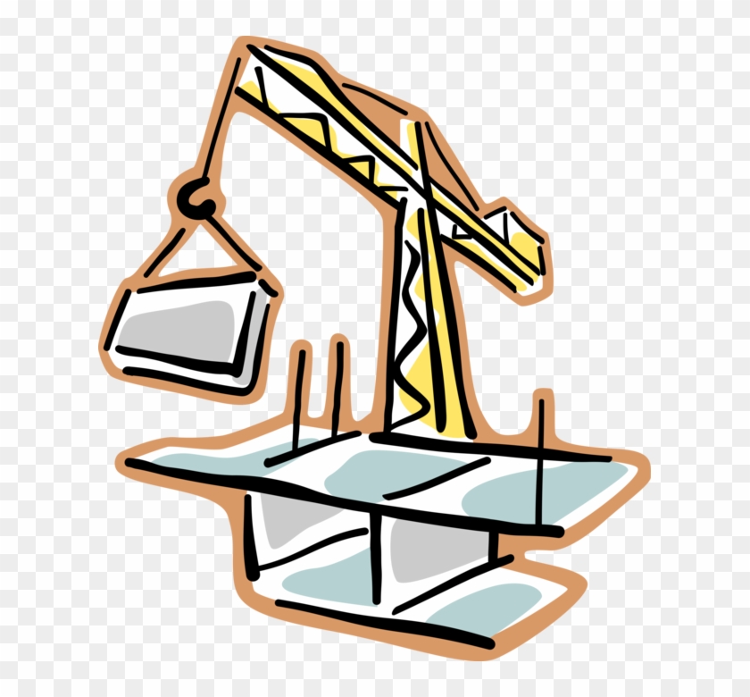 Vector Illustration Of Construction Industry Crane - Vector Illustration Of Construction Industry Crane #1672130