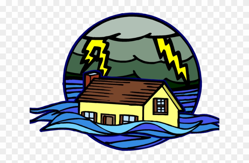 Flooded Clipart Drill - Drawing On Disaster Management #1672302