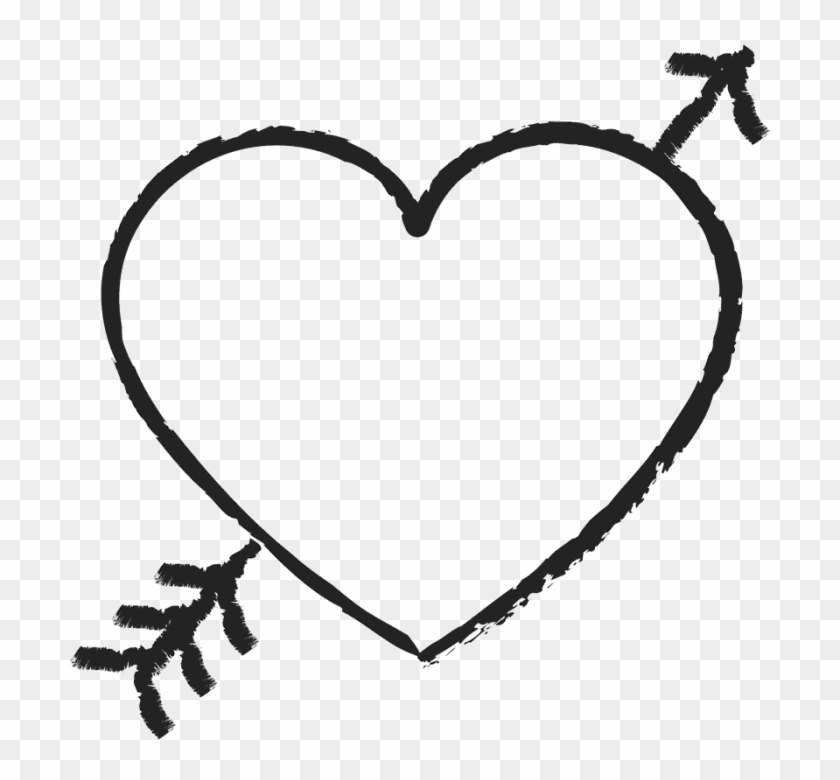 Cute Arrow Heart Png - Transparent Heart With Arrow Png #1672331