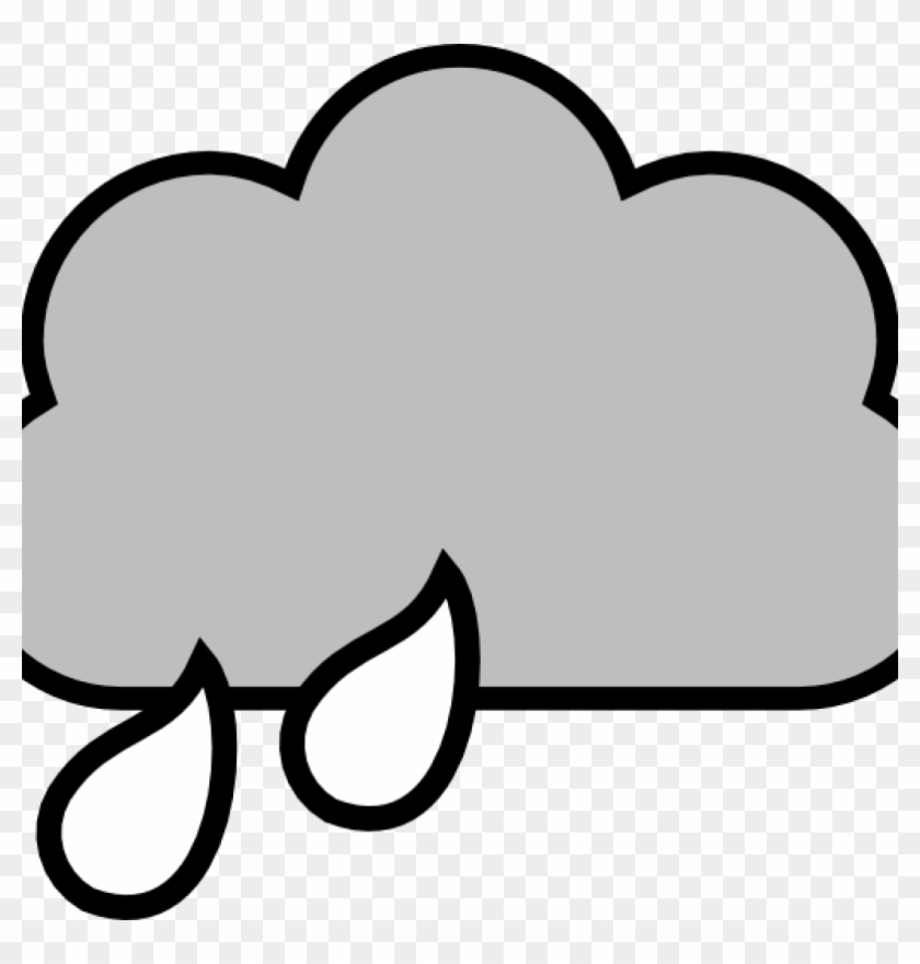 Rain Cloud Clipart Black And White Rain Cloud Clip - Rainy Cloud Clipart Black And White #1672336
