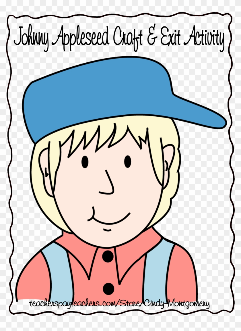 Johnny Appleseed Craft And Exit Activity - Cartoon #1672375