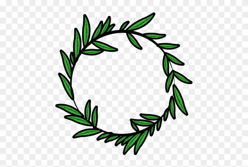 Drawn Wreath Leaf - Drawn Wreath Leaf #1672427