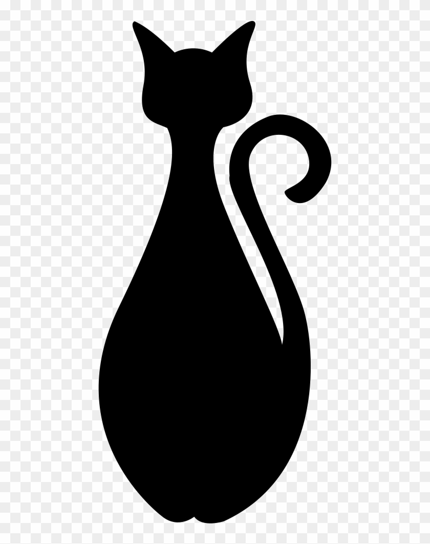 Frontal Black Cat Silhouette Svg Png Icon Free Download - Black Cat Silhouette Png #1672497