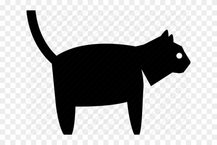 Black Cat Clipart Side View - Cat #1672503
