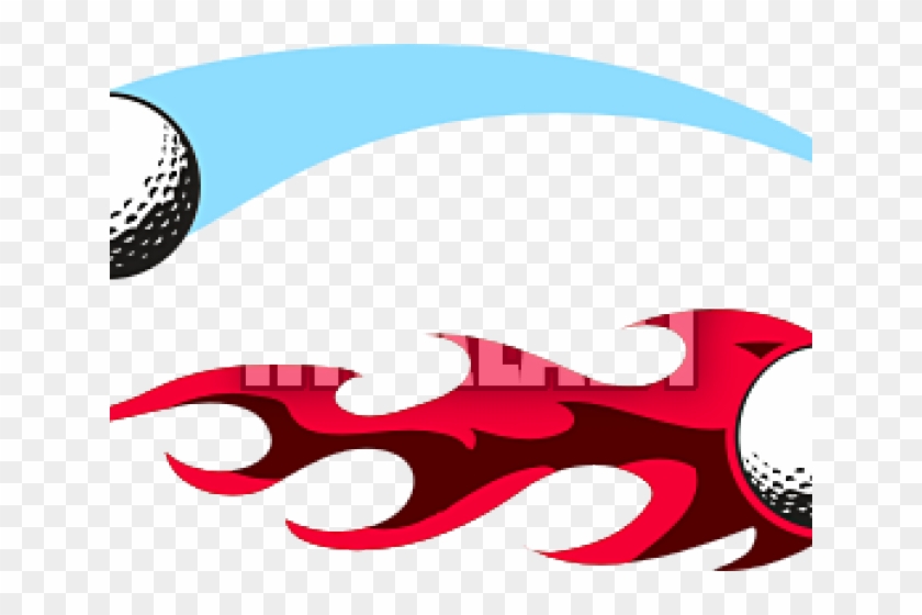 Cartoon Golf Ball Flying #1672582