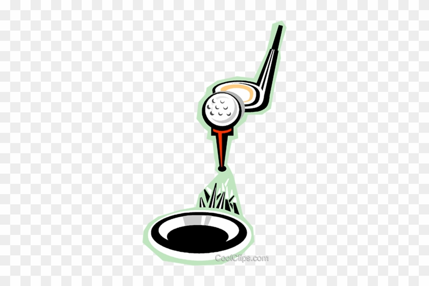 Golf Ball And Club Royalty Free Vector Clip Art Illustration - Illustration #1672600