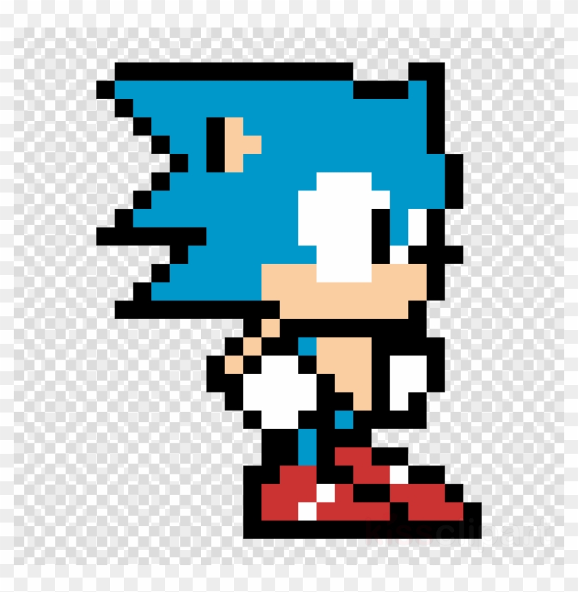 Sonic Pixel Art Grid Clipart Minecraft Sonic The Hedgehog - Classic Sonic Pixel Art #1672620