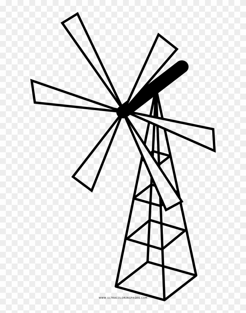 Windmill Coloring Page - Molinos Para Colorear #1672722