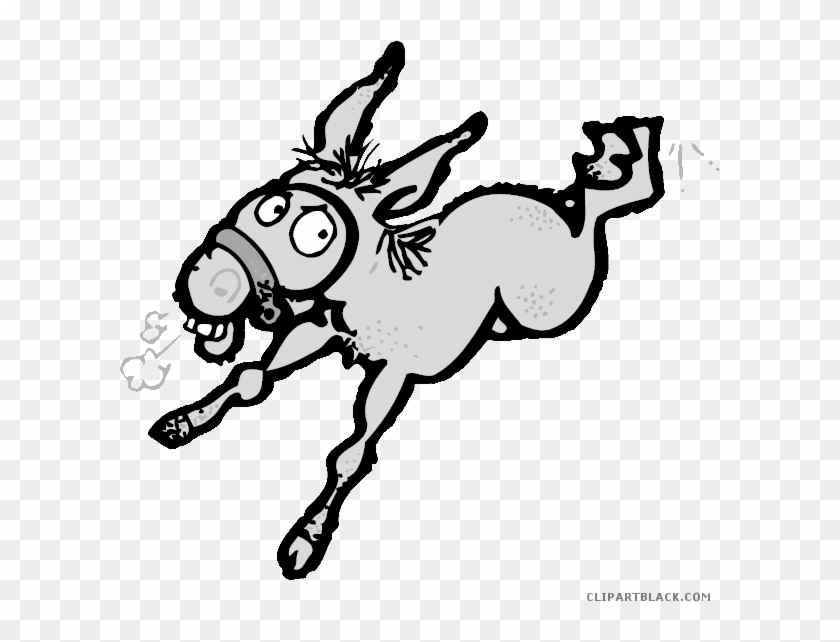 Mule Clipart Black And White - Mule Kicking Clip Art #1672774