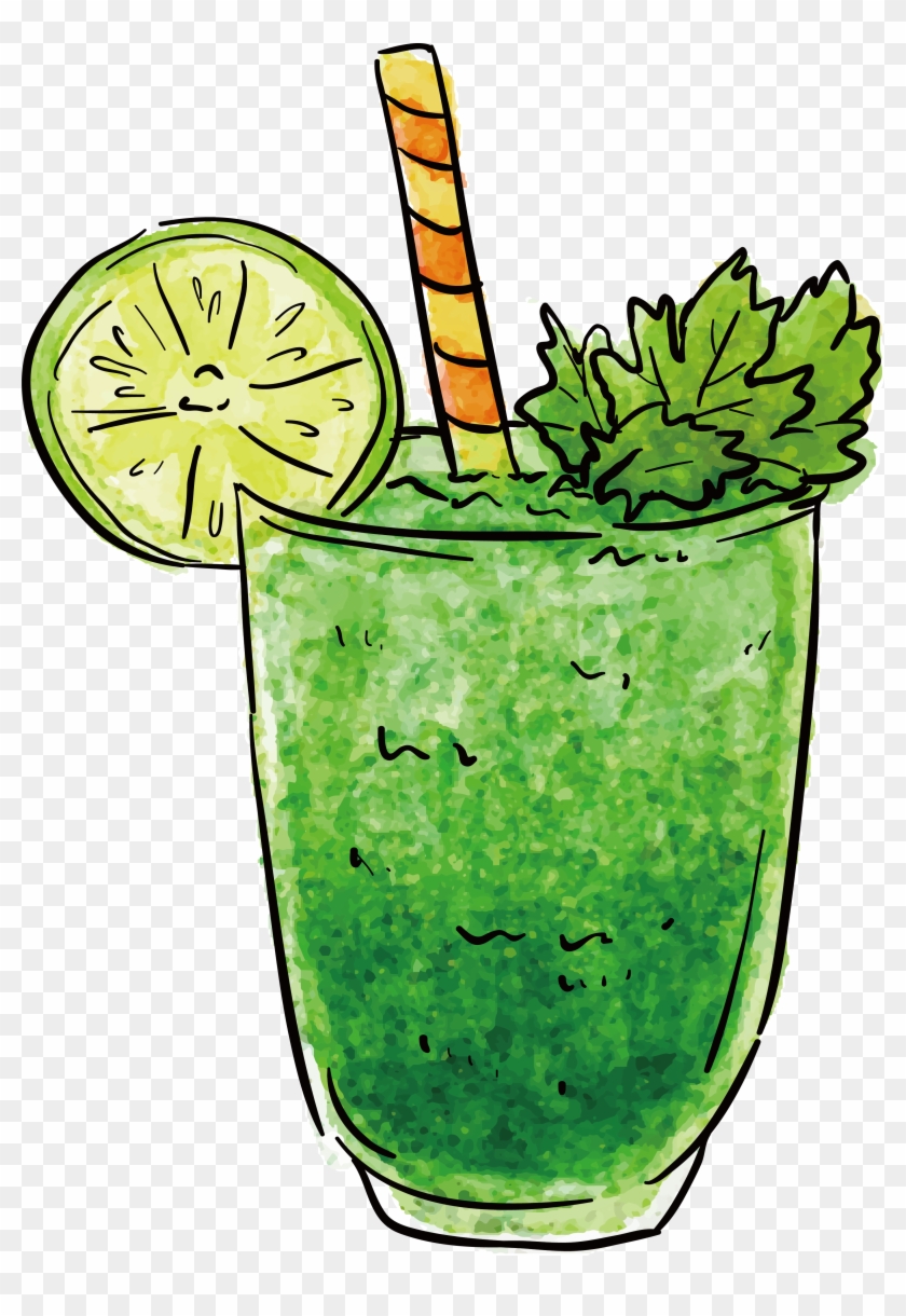 Smoothie Clipart Transparent Background - Green Juice Clip Art #1673242