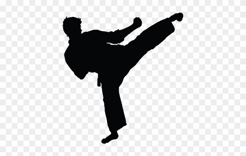 Karate Symbols - Black And White Martial Arts Kick #1673425