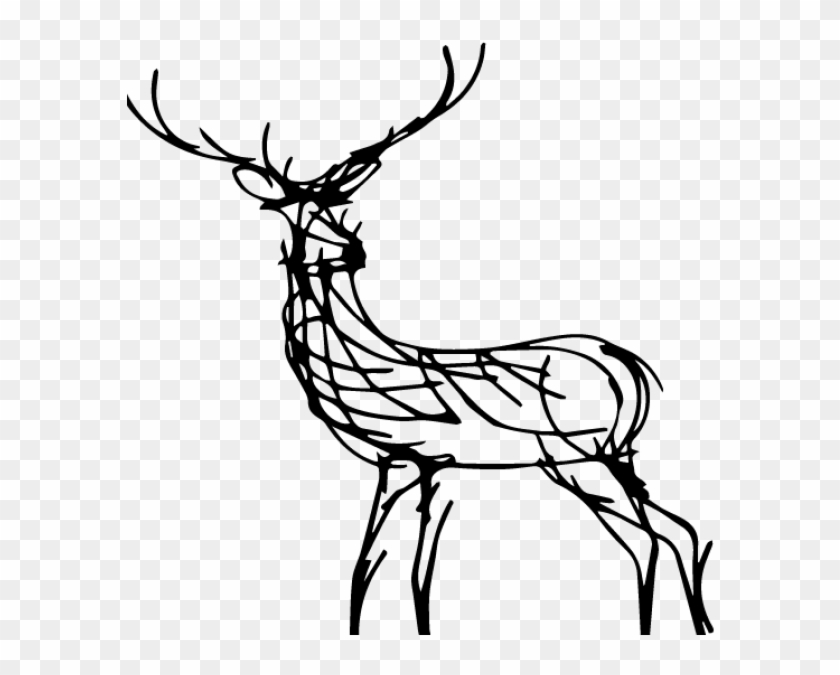 Drawn Stag Simple - Illustration #1673461
