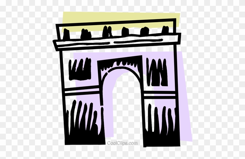 Arc De Triomphe Royalty Free Vector Clip Art Illustration - Arc De Triomphe Royalty Free Vector Clip Art Illustration #1673470