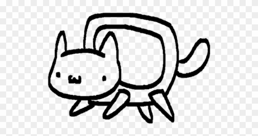 Nyan Cat Clipart Black And White - Nyan Cat Base Ms Paint #1673499