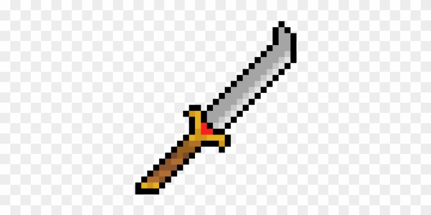Katana Clipart Pixel Art - Minecraft Iron Sword Png #1673550.