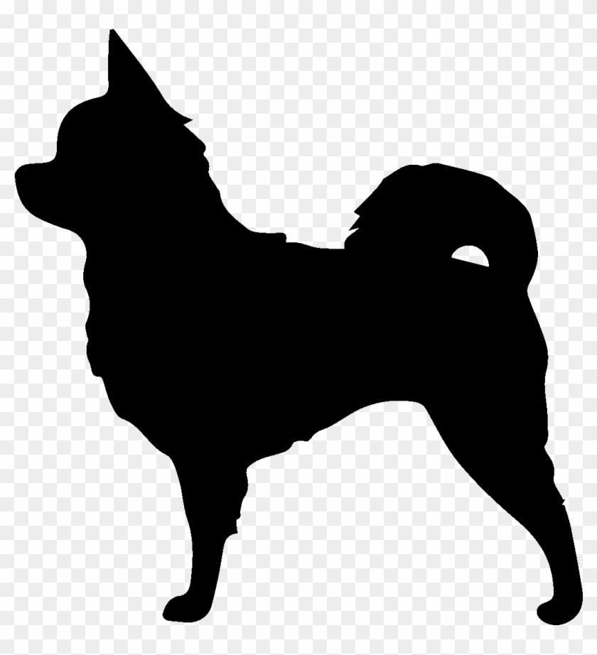 Sticker Chihuahua Silhouettes And - Long Haired Chihuahua Icon #1673585