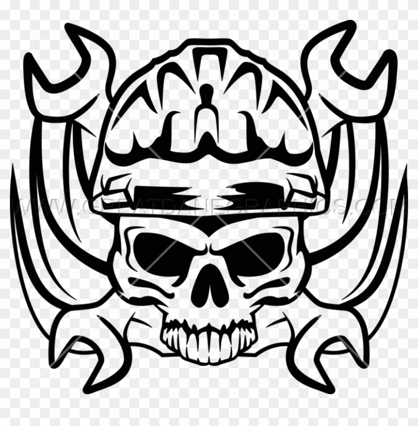 Wrench & Skull - Skull With Wrenches Svg #1673730