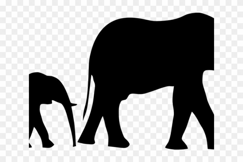 Asian Elephant Clipart Silhouette Cameo - Elephant Silhouette #1673827