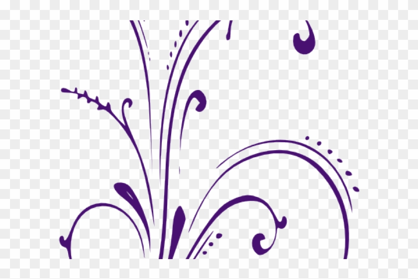 Mauve Clipart Scroll - Purple Wedding Clip Art #1673903