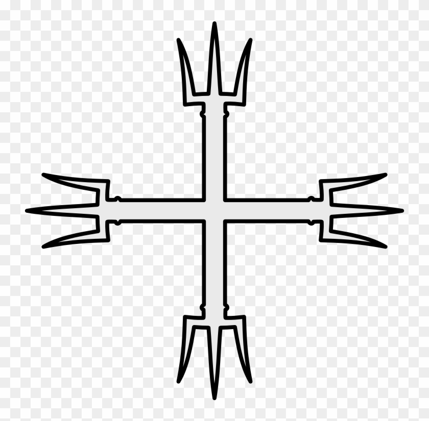 Coa Illustration Cross Trident - Nudo De Brujas Celta #1674050