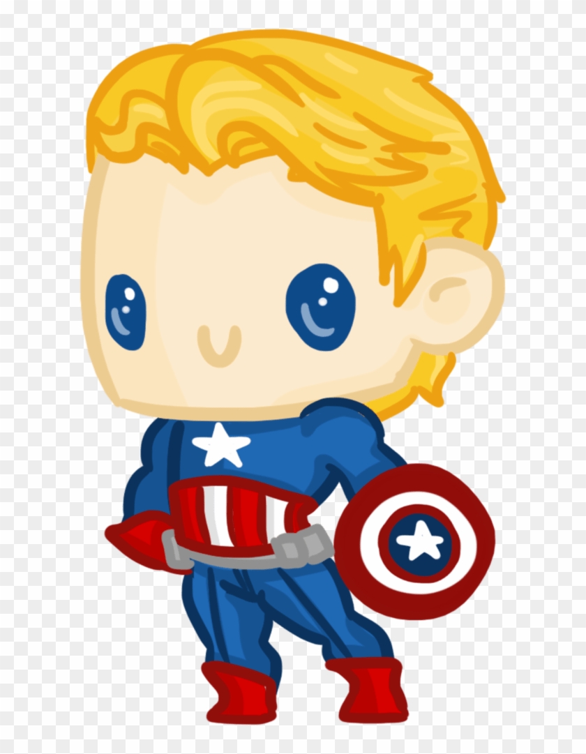 Chibi Captain America Cartoon - Captain America Drawing Chibi #1674091