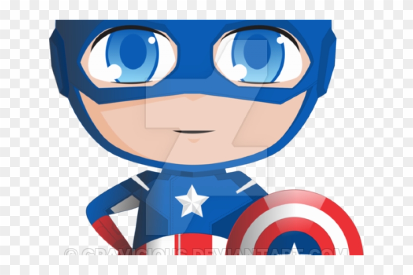 Cute Clipart Captain America - Captain America Cartoon Vector #1674130