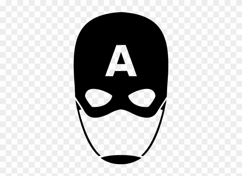 600 X 600 1 - Captain America Mask Black And White #1674137