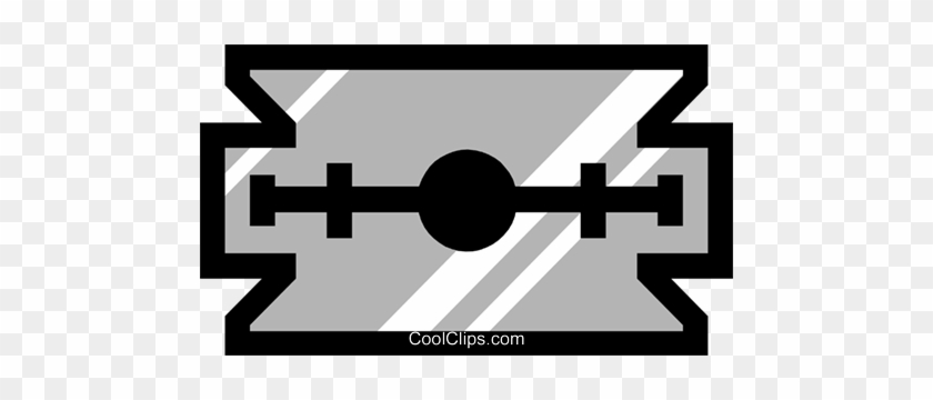 Razor Blade Royalty Free Vector Clip Art Illustration - Cross #1674184