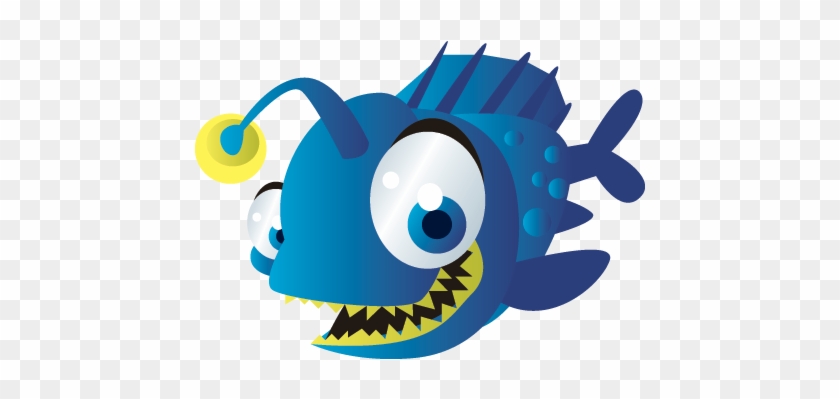 Cartoon Anglerfish - Cartoon Sea Creatures #1674204