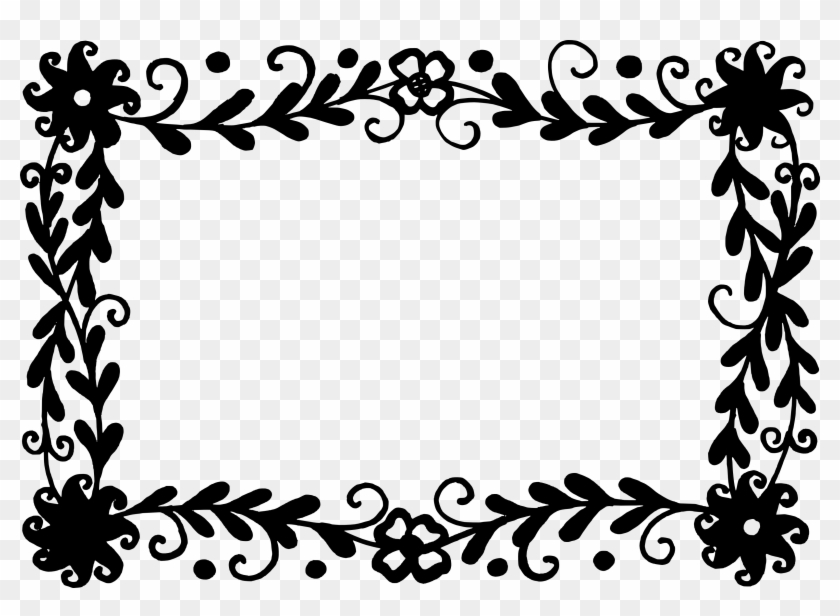 Free Download - Rectangle Frame Flower Vector #1674236