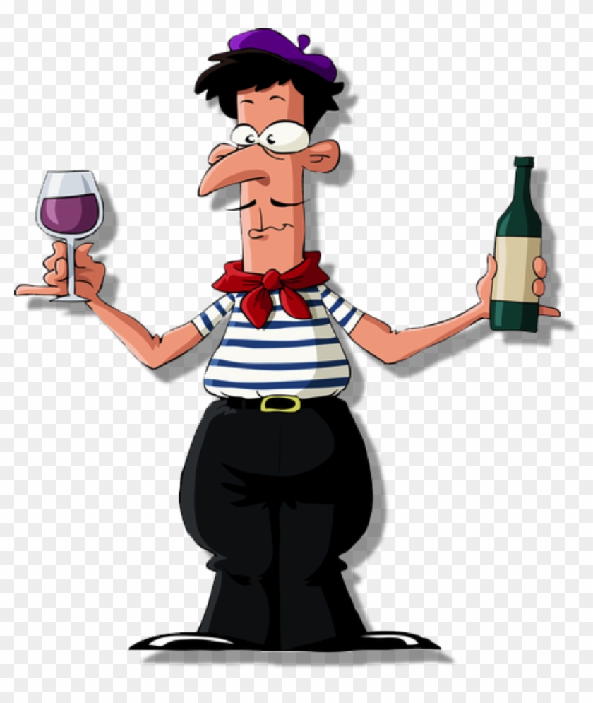 France - Stereotype - French Man Cartoon Png #1674287