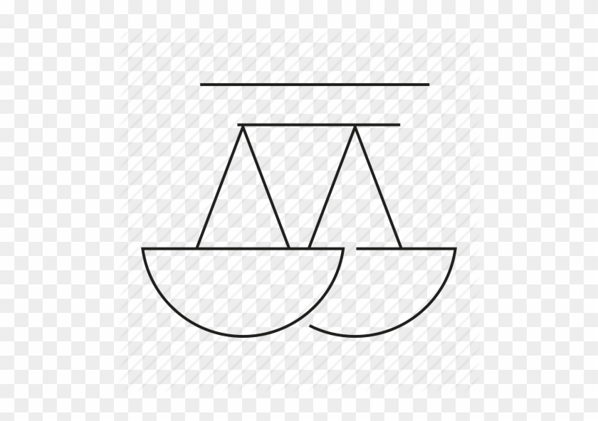 Business By Design Balance Scale Justice Weight - Line Art #1674343