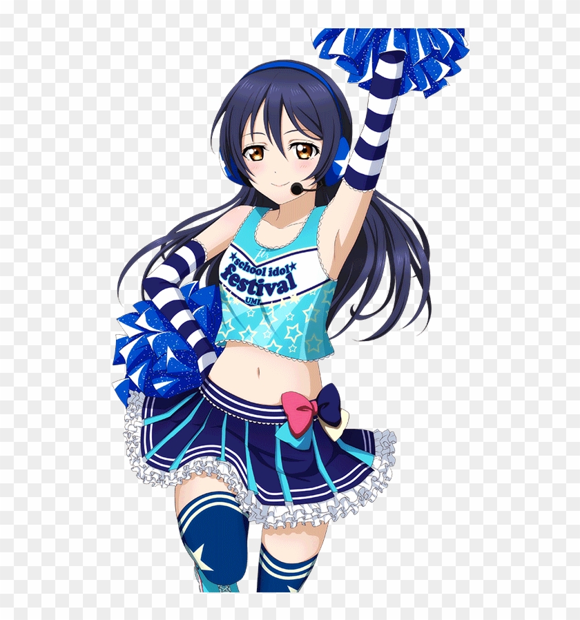 Transparent Anime Cheerleader - Love Live Umi Cards #1674415