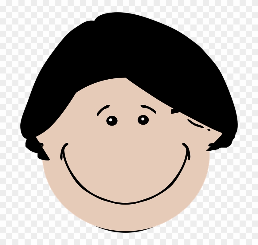 Black Hair Clipart Black Child - Clip Art Faces Black And White #1674434