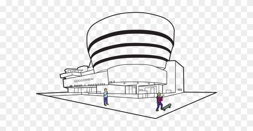 The Icon Of Modern Art Puts Estimote Beacons On Display - Line Drawing Guggenheim Museum #1674781