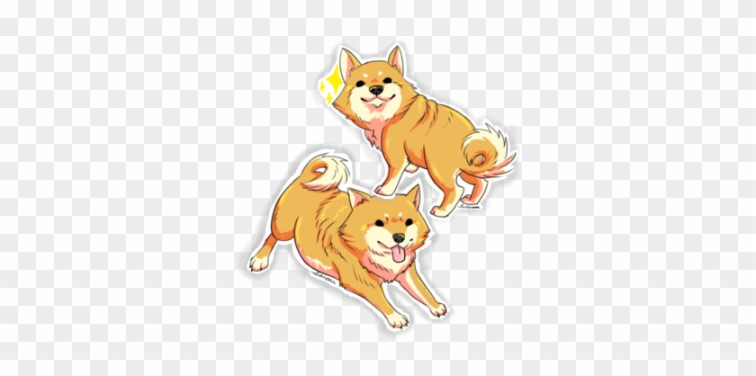 Shiba Inu Stickers - Cartoon #1674901