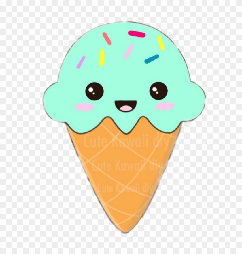 Kawaii Ice Cream Clipart PNG Ice Cream Cone Drawing-saigonsouth.com.vn